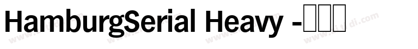 HamburgSerial Heavy 字体转换